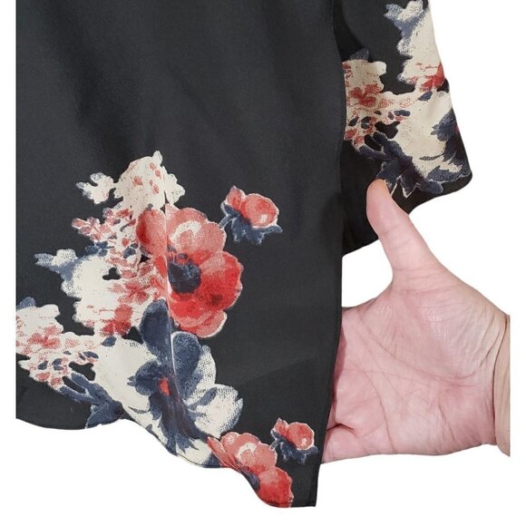 INTIMATELY FREE PEOPLE Top Sz XS Sleeveless Foe Wrap Layers Floral Racer Back - Picture 5 of 6